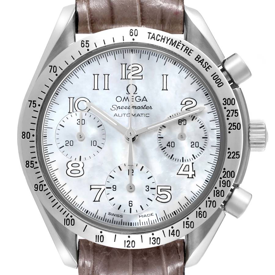 Omega Speedmaster Reduced Mother of Pearl Dial Steel Ladies Watch 3802.70.56 SwissWatchExpo