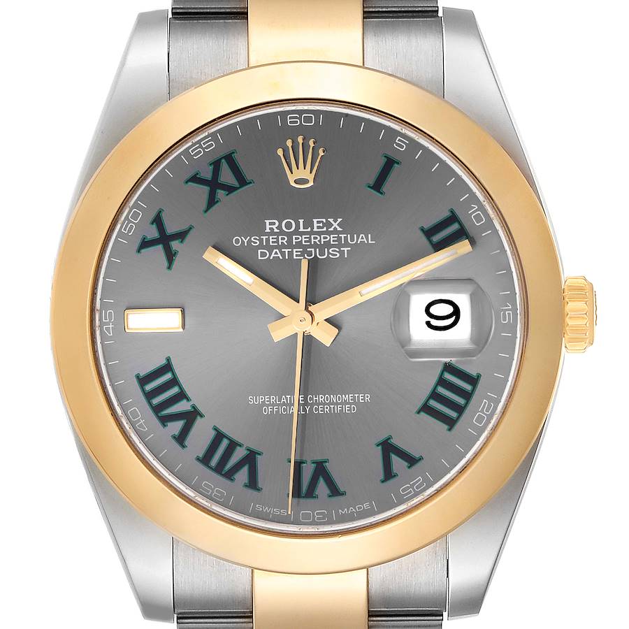 Rolex Datejust 41 Steel Yellow Gold Wimbledon Dial Watch 126303 Card SwissWatchExpo