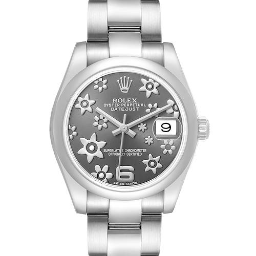 Photo of Rolex Datejust Midsize 31 Steel Floral Dial Ladies Watch 178240