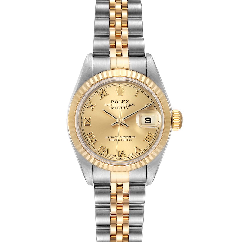 Rolex Datejust Steel Yellow Gold Champagne Roman Dial Ladies Watch ...
