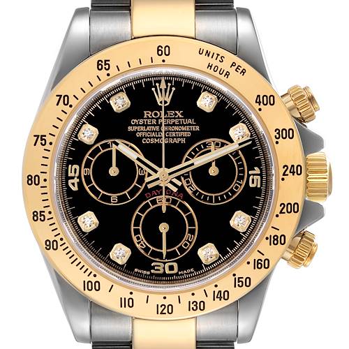 Photo of *NOT FOR SALE* Rolex Daytona Chronograph Steel Yellow Gold Diamond Mens Watch 116523 Box Card PARTIAL PAYMENT