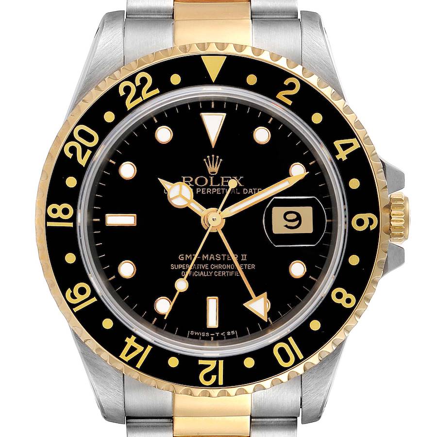NOT FOR SALE Rolex GMT Master II Yellow Gold Steel Oyster Bracelet Mens Watch 16713 PARTIAL PAYMENT SwissWatchExpo