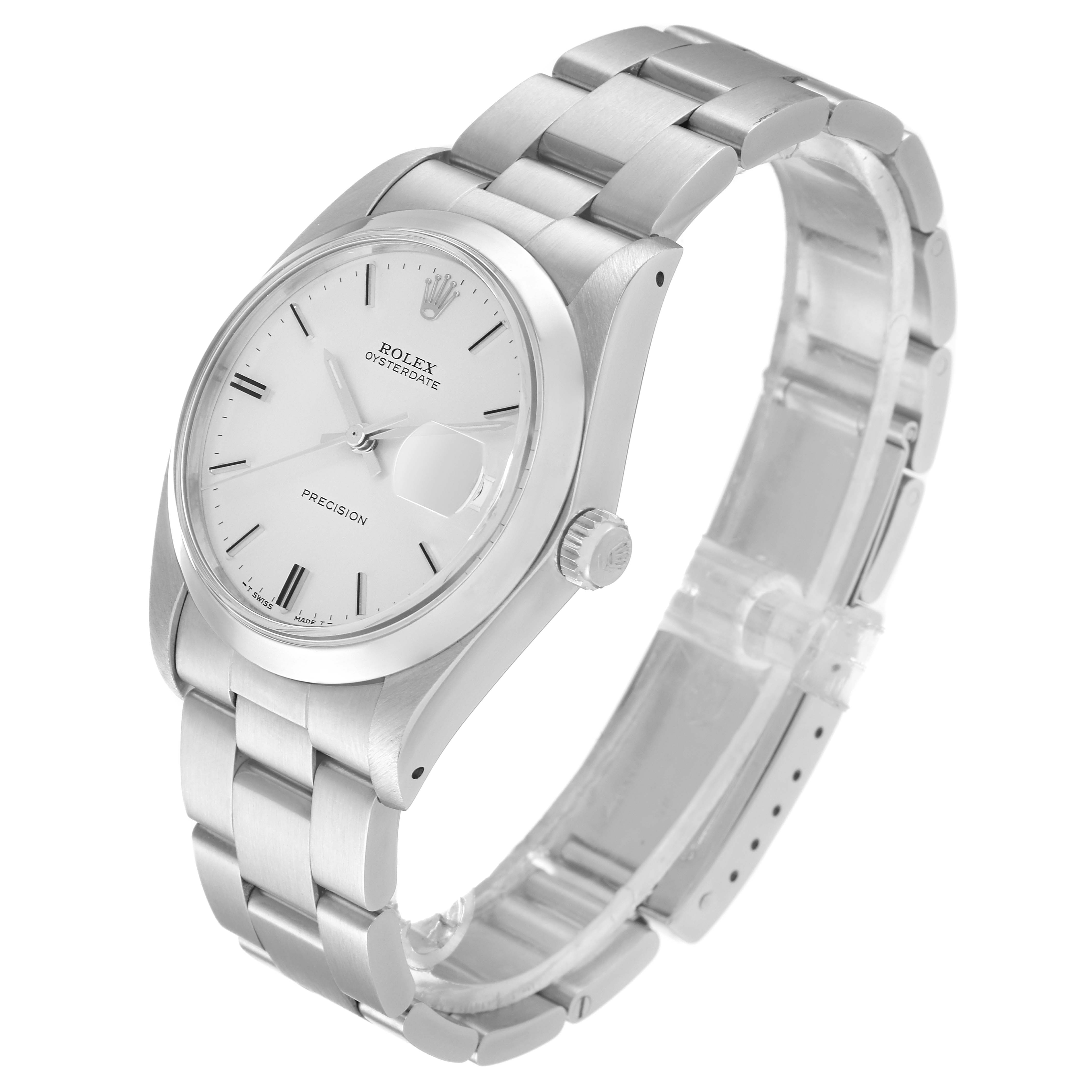 The Rolex Vintage Collection 6694 Men's Stainless Steel Silver Dial 6694 Men's Stainless Steel Silver Dial watch is shown from a front-left angle, highlighting its dial, bracelet, and crown.