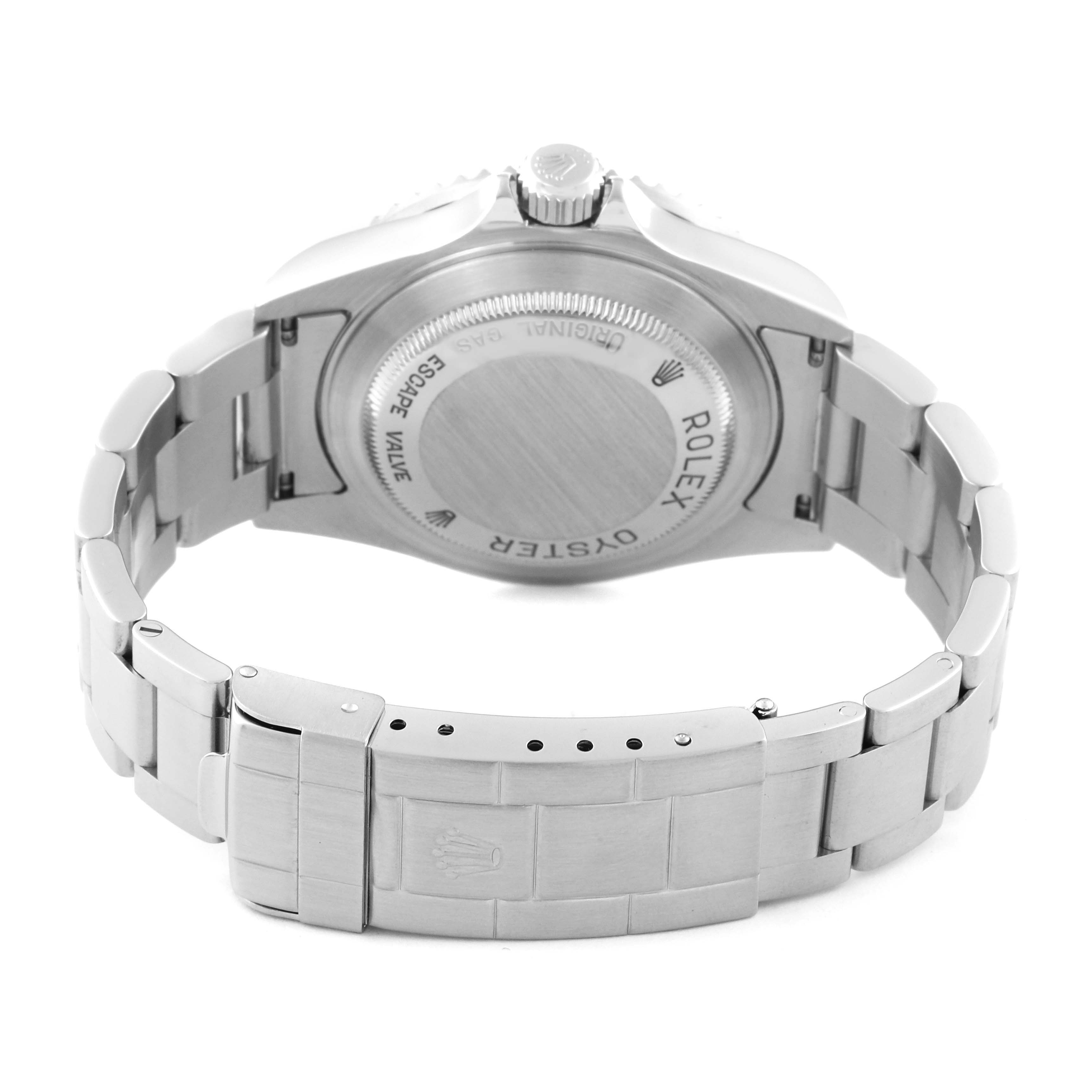 The image shows the back case and bracelet of the Rolex Sea-Dweller 16600 Men
s Stainless Steel Black Dial 16600 Men
s Stainless Steel Black Dial watch, featuring the Oyster case and clasp.