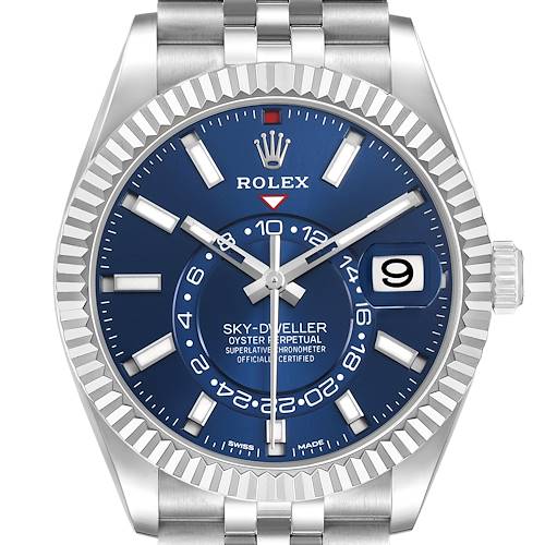 Photo of Rolex Sky-Dweller Steel White Gold Blue Dial Mens Watch 326934