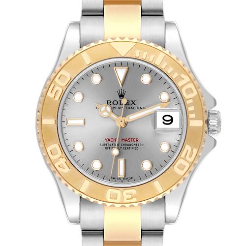 Photo of Rolex Yachtmaster Midsize Steel Yellow Gold Mens Watch 168623 Box Papers