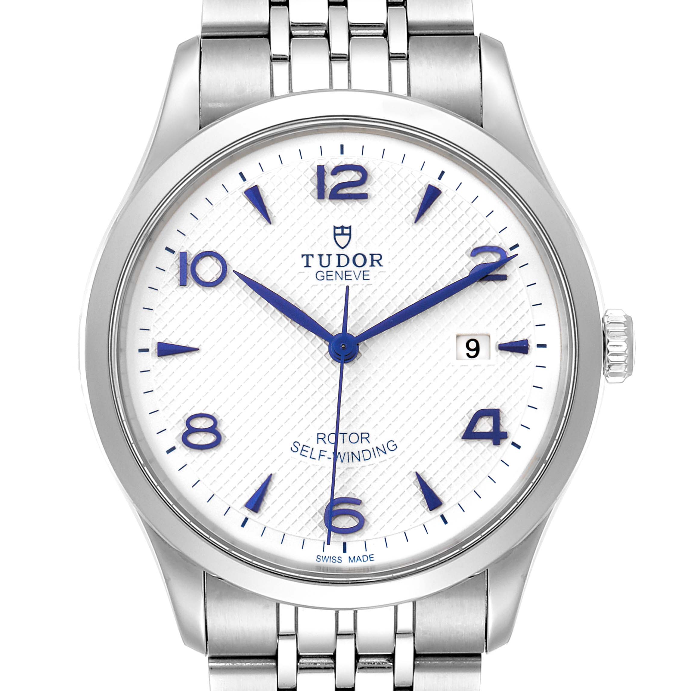 Tudor 1926 Opaline Dial Automatic 41mm Steel Mens Watch 91650 Box