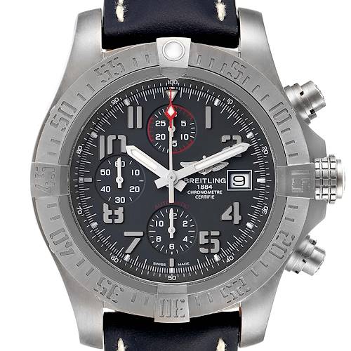 Photo of Breitling Avenger Bandit Grey Dial Blue Stap Titanium Watch E13383 Box Papers