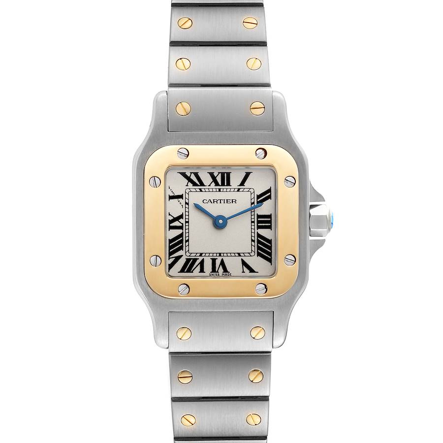 Cartier Santos Galbee Small Steel Yellow Gold Ladies Watch W20012C4 SwissWatchExpo