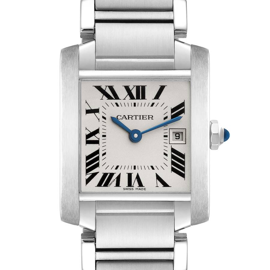 Cartier Tank Francaise Midsize Steel Ladies Watch W51011Q3 SwissWatchExpo