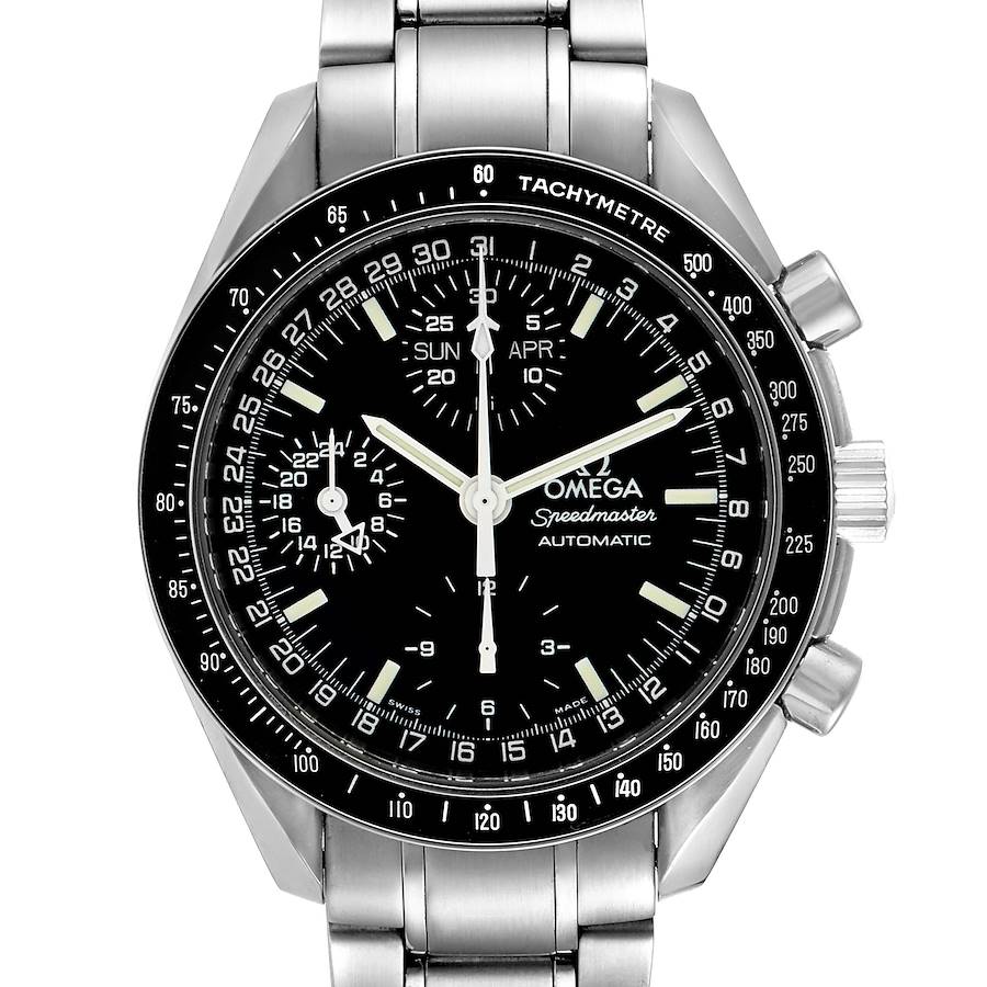 Omega Speedmaster Day Date Black Dial Automatic Mens Watch 3520.50.00 SwissWatchExpo