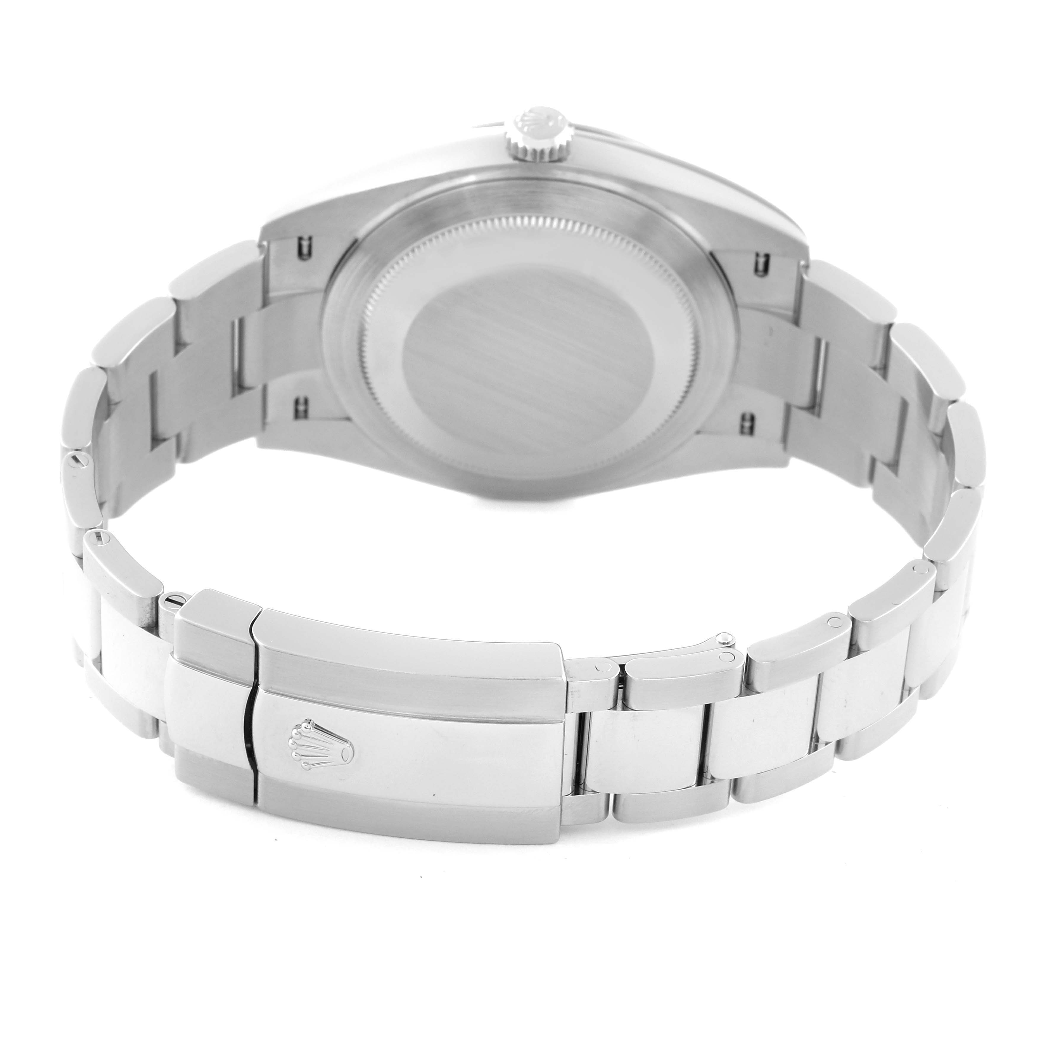 The image shows the back case and bracelet clasp of the Rolex Datejust 41 126334 Men's Stainless Steel Black Dial 126334 Men's Stainless Steel Black Dial watch.