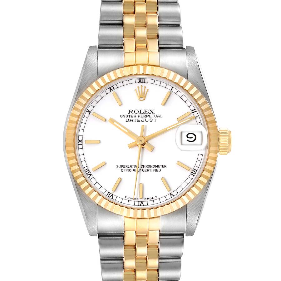 Rolex Datejust Midsize Steel Yellow Gold Ladies Watch 68273 SwissWatchExpo