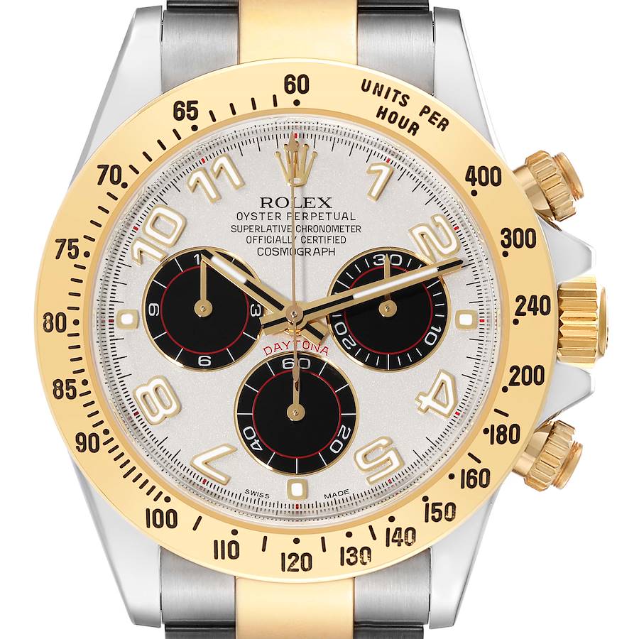 Rolex Daytona Panda Dial Steel Yellow Gold Mens Watch 116523 Box Card SwissWatchExpo