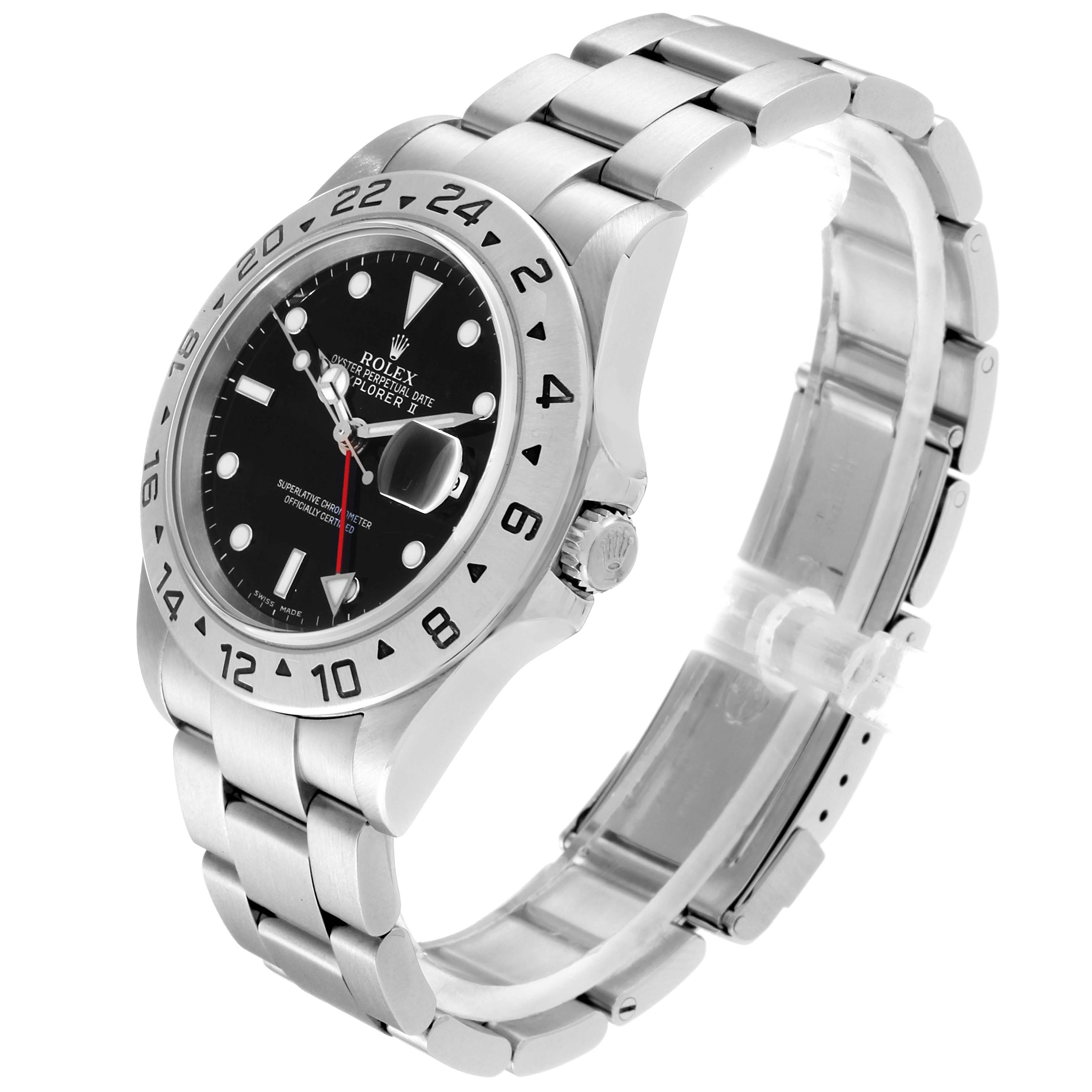 This image shows a side angle of a Rolex Explorer 16570 Men
s Stainless Steel Black Dial 16570 Men
s Stainless Steel Black Dial watch, highlighting the case, bezel, and bracelet.