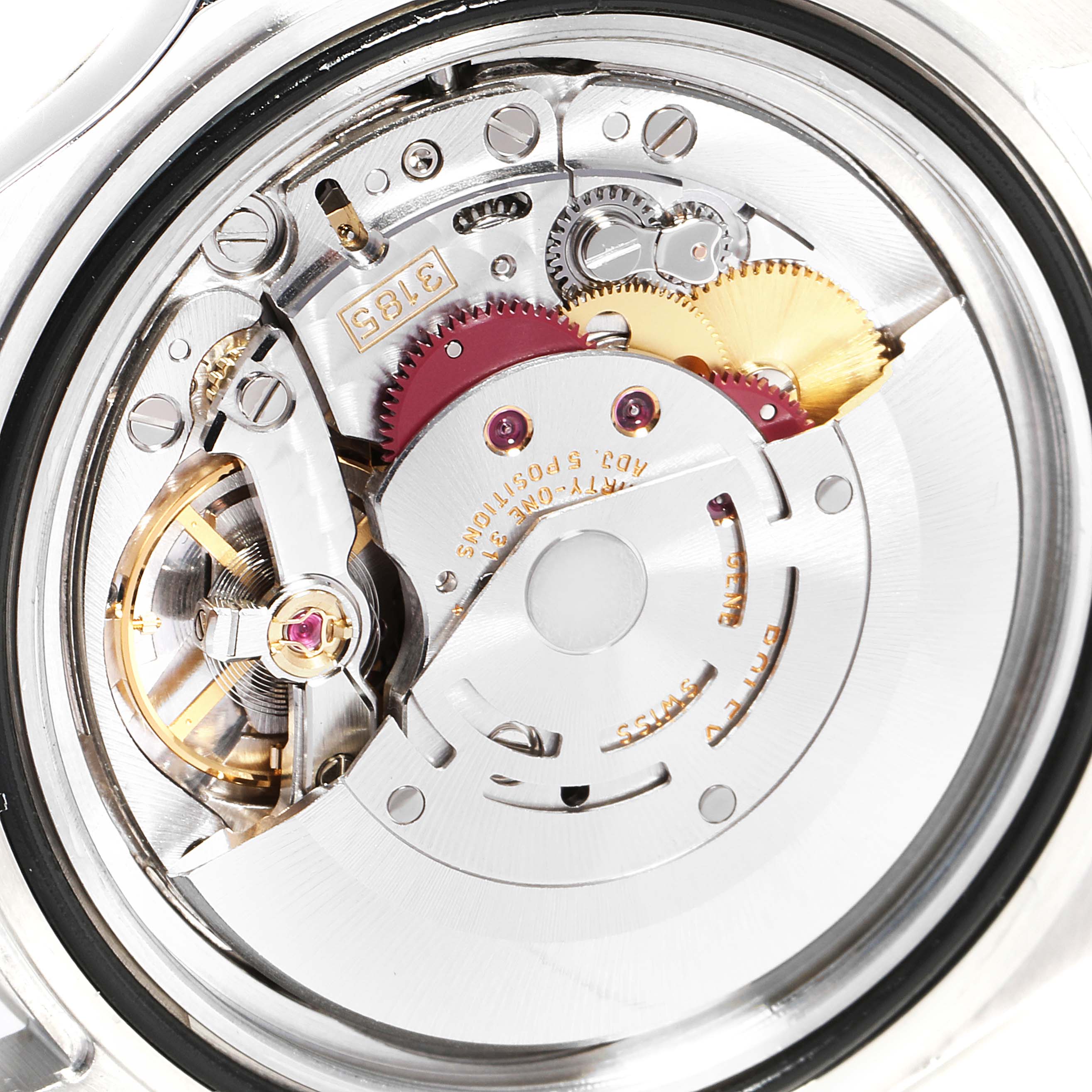 This image shows the movement mechanism of a Rolex Explorer 16570 Men
s Stainless Steel Black Dial 16570 Men
s Stainless Steel Black Dial watch.
