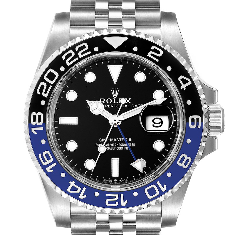 Rolex GMT Master II Black Blue Batman Jubilee Steel Watch 126710 Unworn SwissWatchExpo