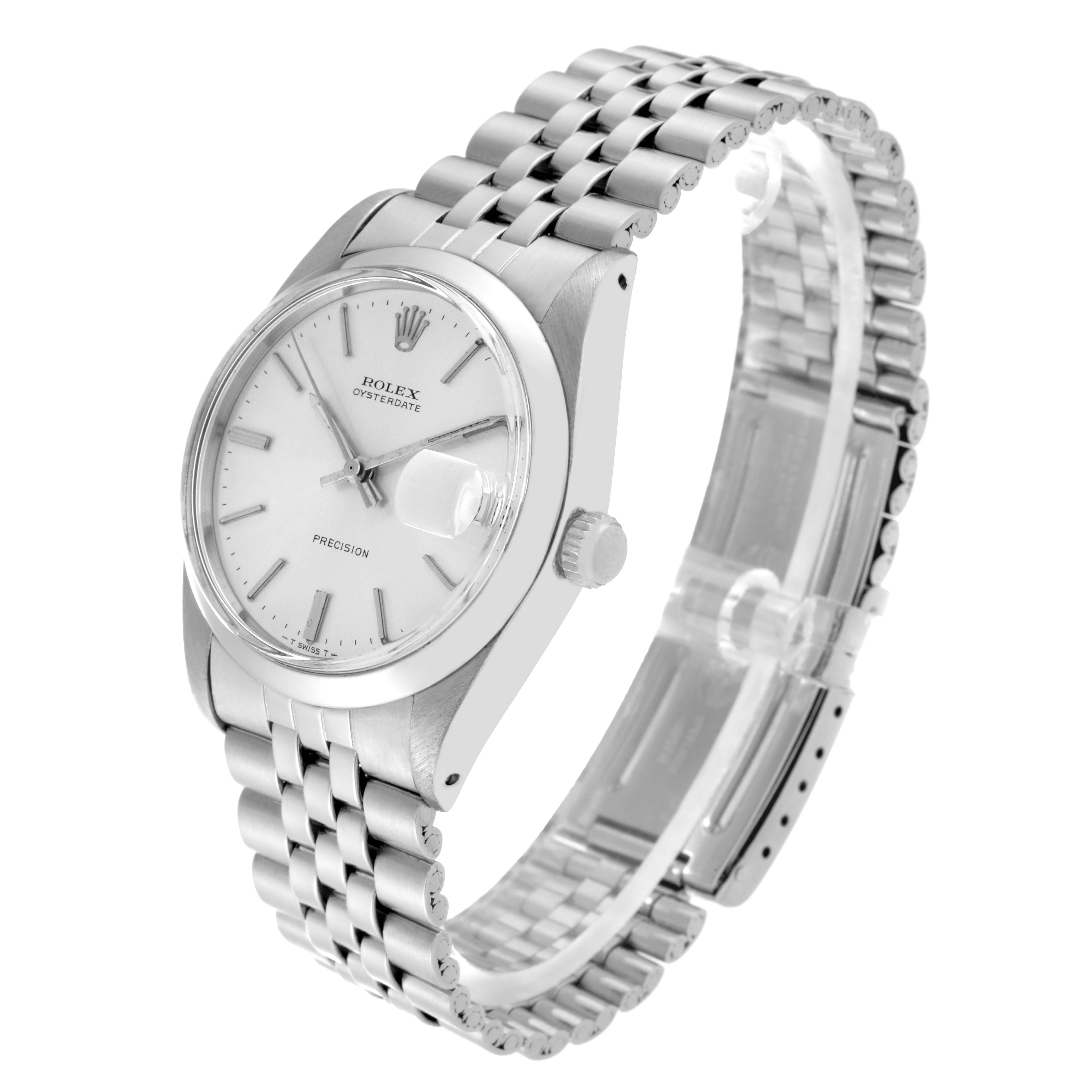 The Rolex Vintage Collection 6694 Men's Stainless Steel Silver Dial 6694 Men's Stainless Steel Silver Dial model is shown at a three-quarter angle, highlighting the dial, crown, and bracelet.