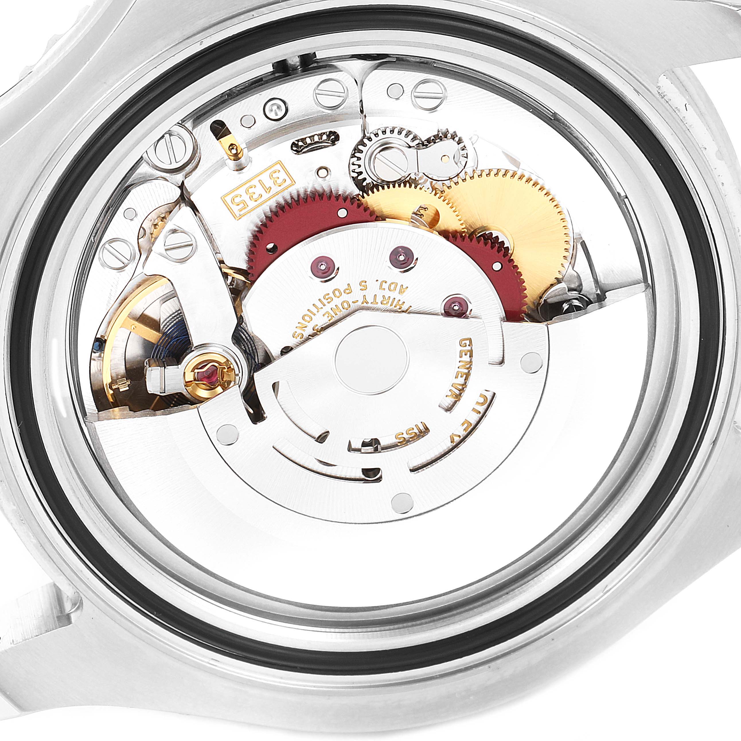 This image shows the inner movement and mechanism of a Rolex Yacht-Master 116622 Men's Stainless Steel Blue Dial 116622 Men's Stainless Steel Blue Dial watch from a back angle.