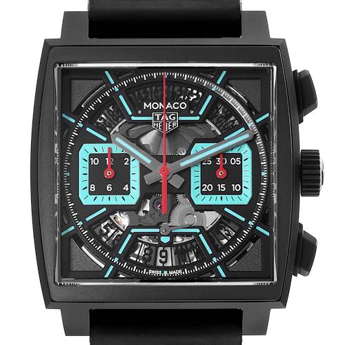 Photo of Tag Heuer Monaco Calibre 02 Black Dial Titanium Mens Watch CBL2184 Unworn