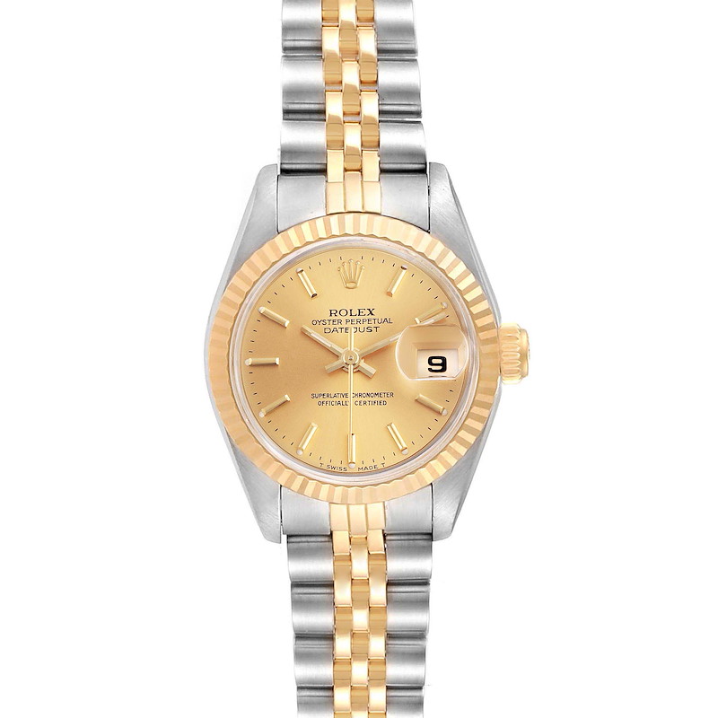 Rolex Datejust Steel Yellow Gold Jubilee Bracelet Ladies Watch 69173 SwissWatchExpo