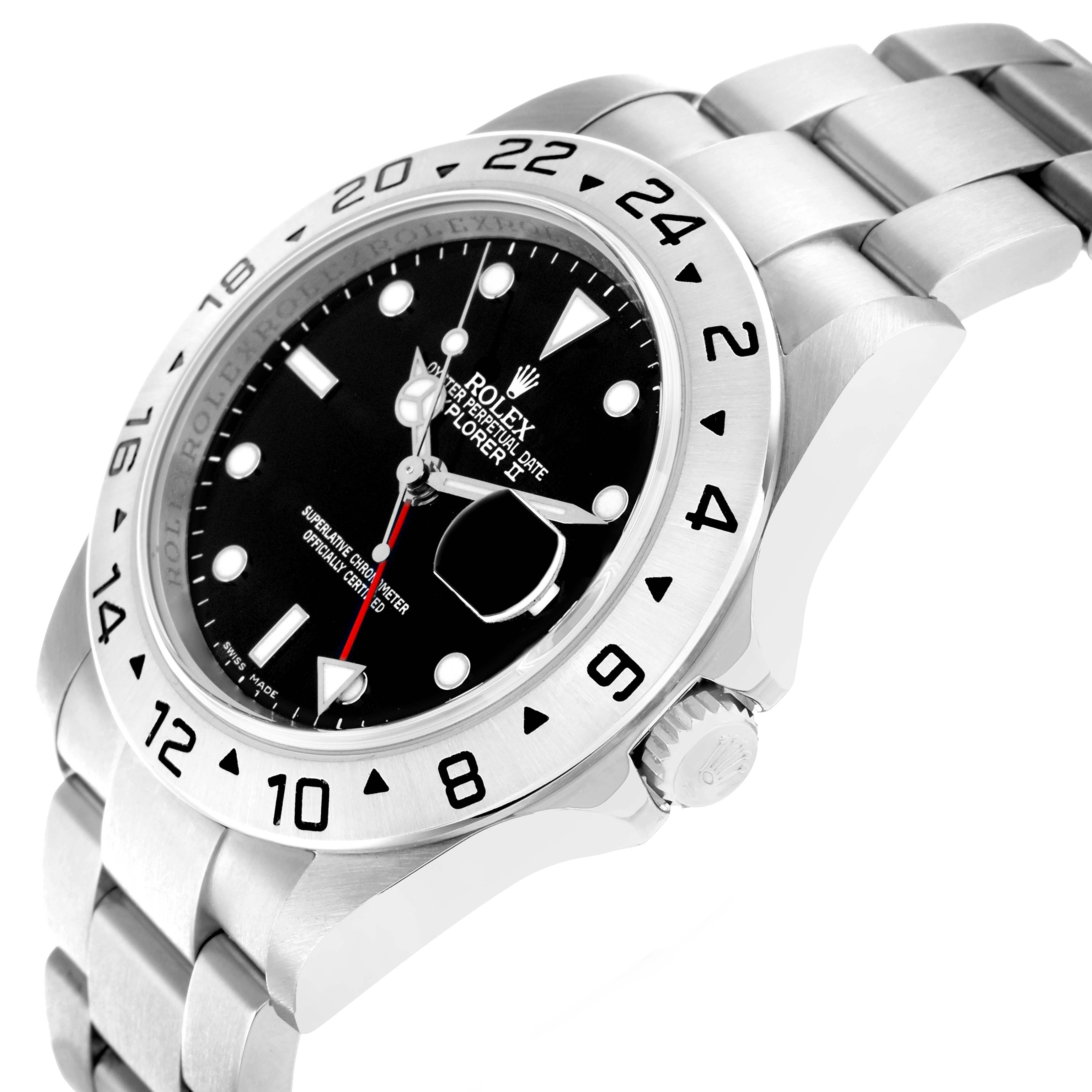 The image shows a Rolex Explorer 216570 Men
s Stainless Steel Black Dial model watch at an angled view, highlighting the bezel, dial, clasp, and crown.