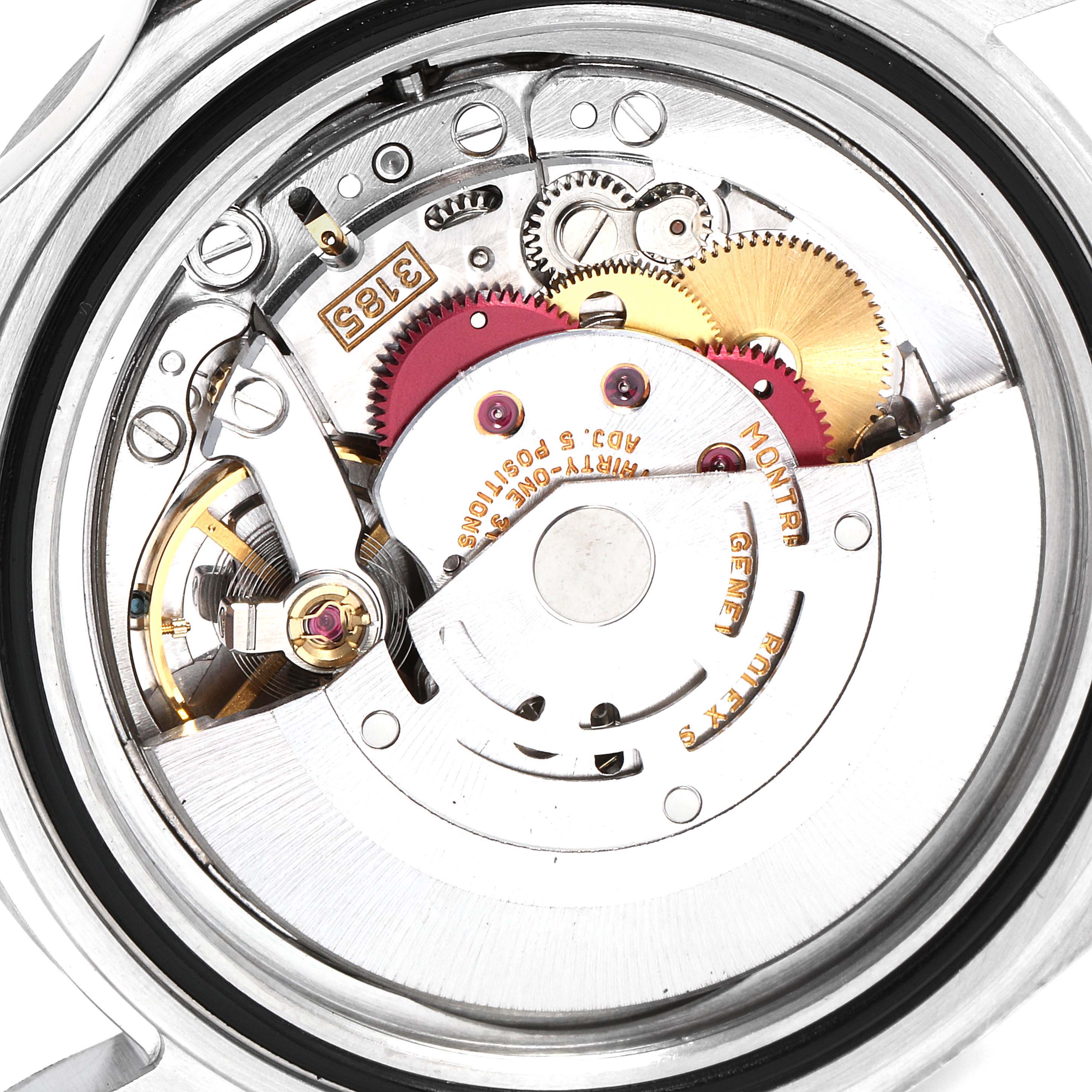 This image shows the intricate internal mechanical movement of the Rolex Explorer 16570 Men's Stainless Steel Black Dial 16570 Men's Stainless Steel Black Dial watch model, viewed from the back.
