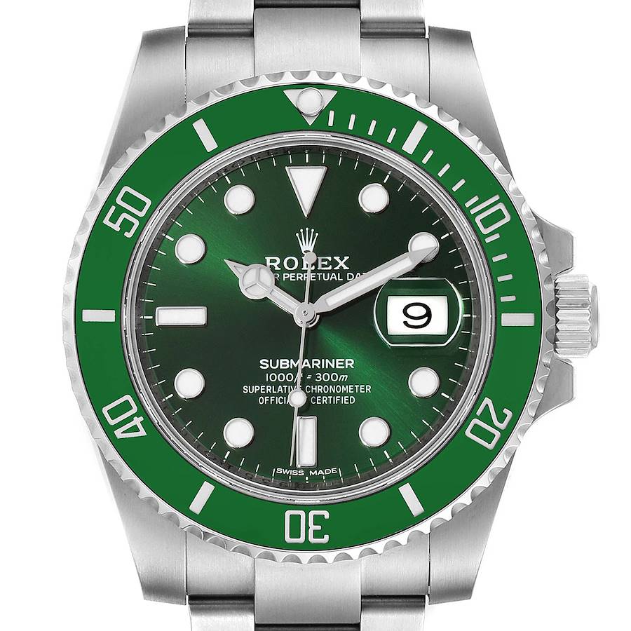 Rolex Submariner Hulk Green Dial Bezel Mens Watch 116610LV SwissWatchExpo