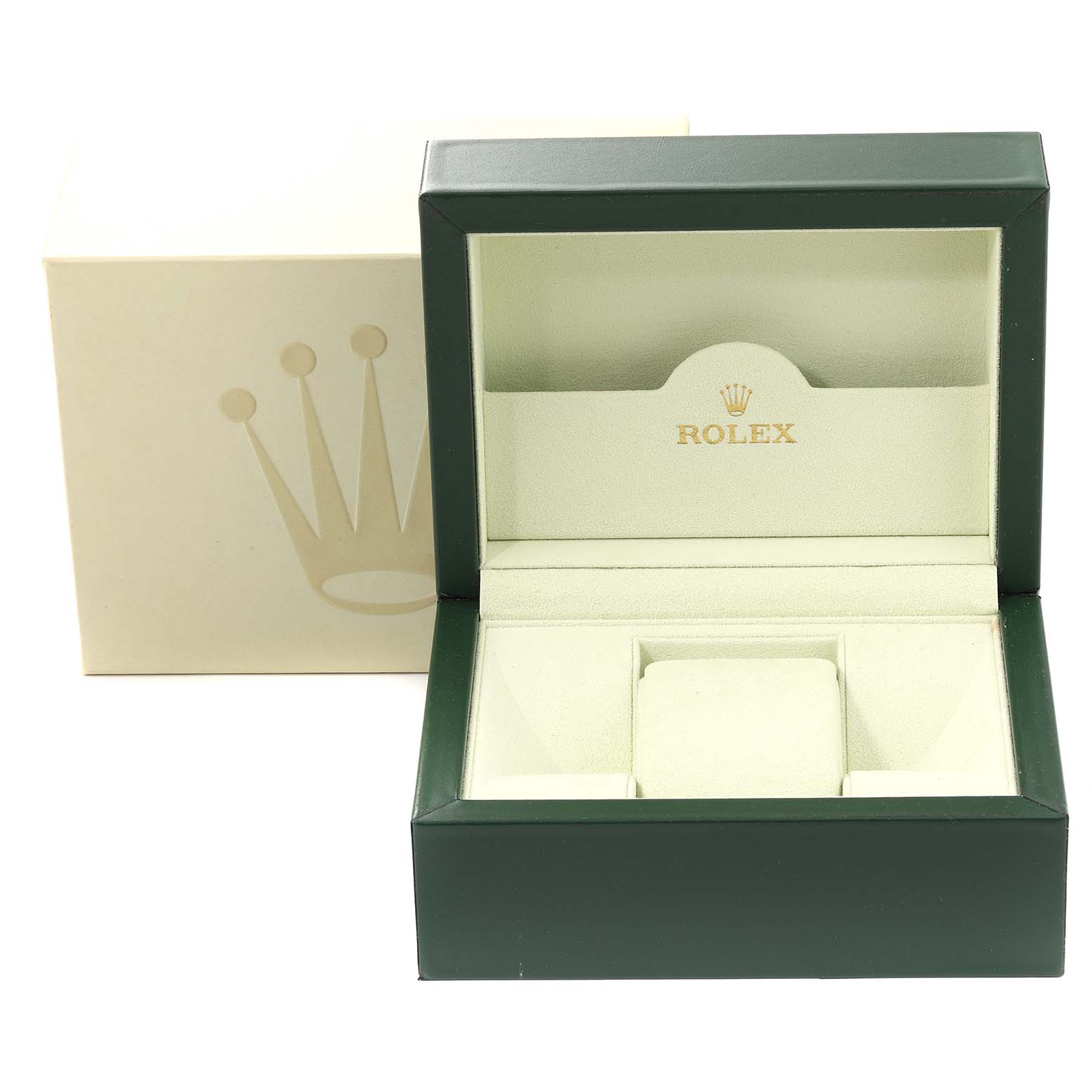 The image shows a Rolex Submariner 116613 Men's Steel and Gold (two tone) Blue Dial 116613 Men's Steel and Gold (two tone) Blue Dial watch box and outer box, displayed at a front angle.