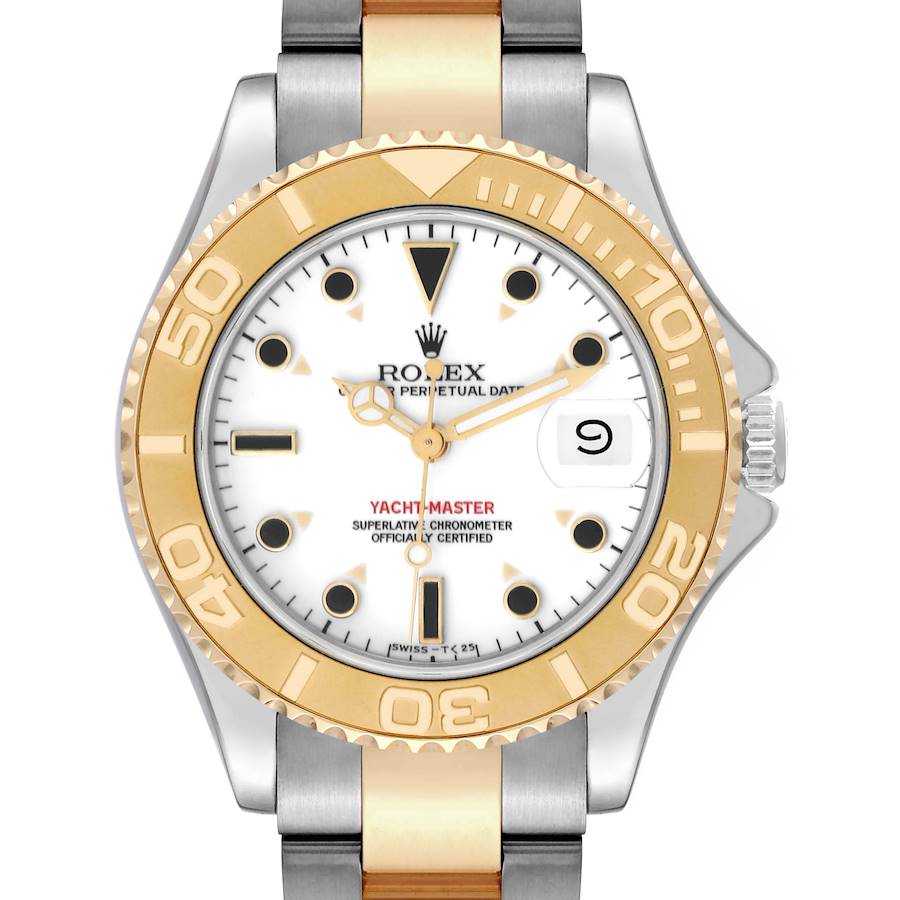 Rolex Yachtmaster Midsize Steel Yellow Gold Mens Watch 68623 SwissWatchExpo