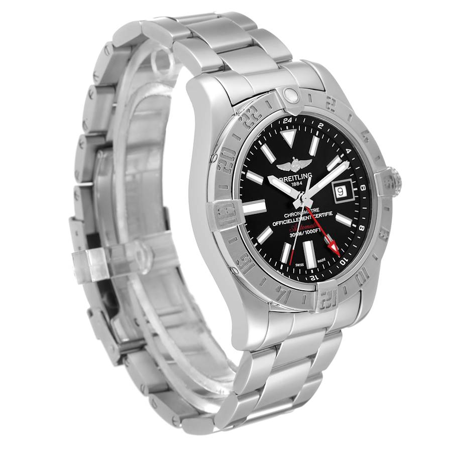 breitling avenger ii gmt black steel