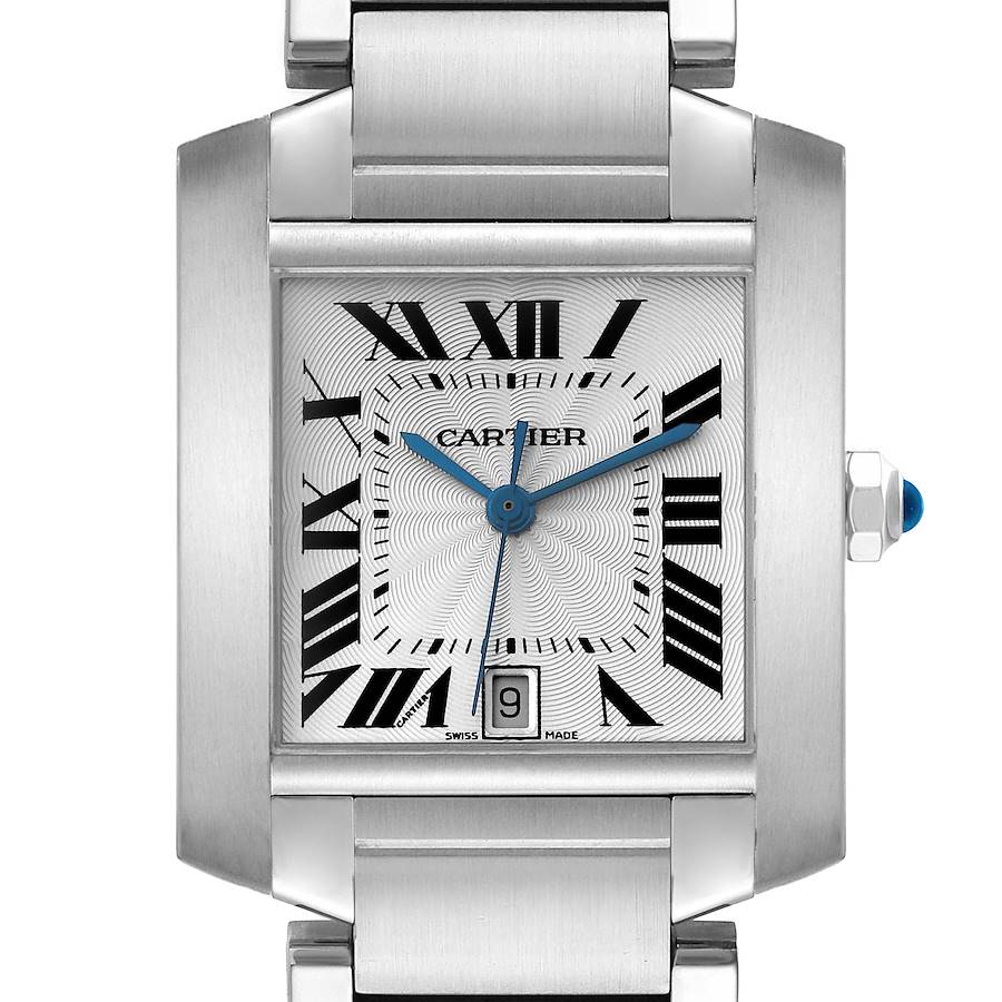 Cartier Tank Francaise Large Automatic Steel Mens Watch W51002Q3 SwissWatchExpo