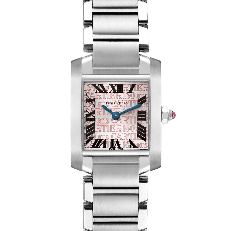 Cartier Tank Francaise Small Pink Dial Asian Limited Edition Steel Ladies Watch W51035Q3 SwissWatchExpo