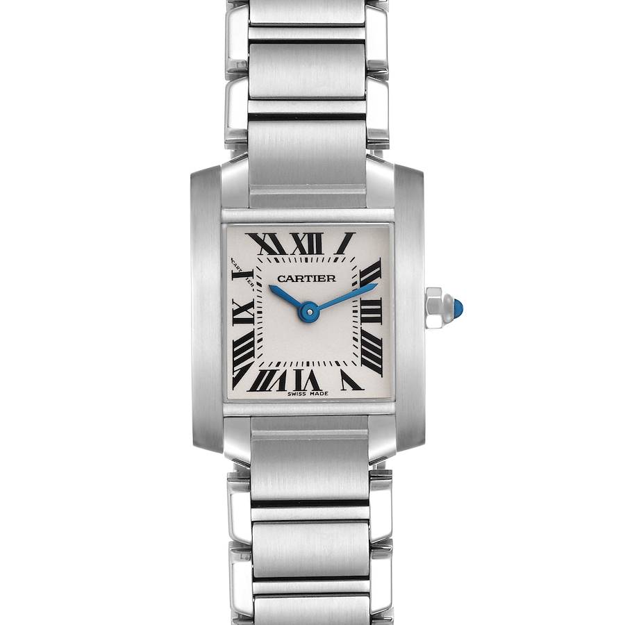 Cartier Tank Francaise Small Steel Ladies Watch W51008Q3 Box Papers SwissWatchExpo