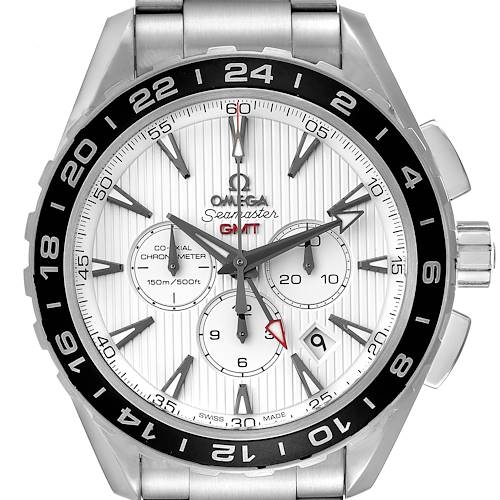Photo of Omega Seamaster GMT Chronograph Steel Mens Watch 231.10.44.52.04.001 Box Card