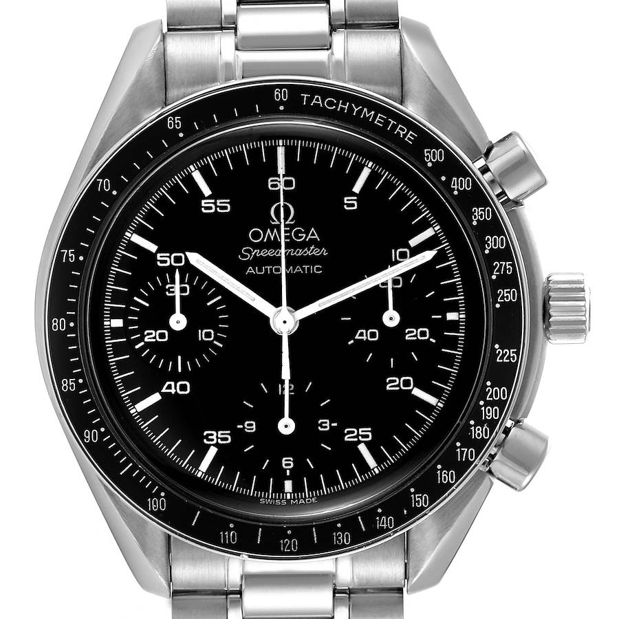 Omega Speedmaster Reduced Chronograph Hesalite Mens Watch 3510.50.00 SwissWatchExpo