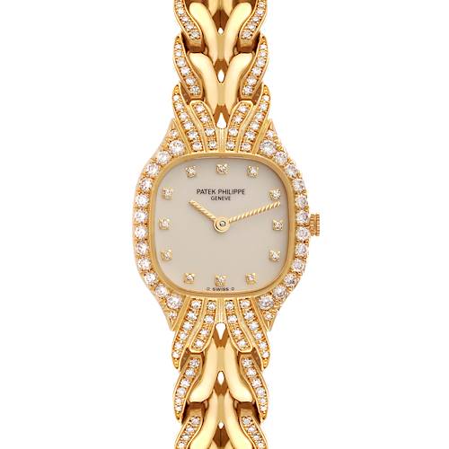 Photo of Patek Philippe La Flamme Yellow Gold Diamond Ladies Watch 4815 Papers