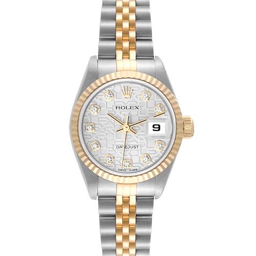 Photo of Rolex Datejust Steel Yellow Gold Silver Diamond Dial Ladies Watch 79173