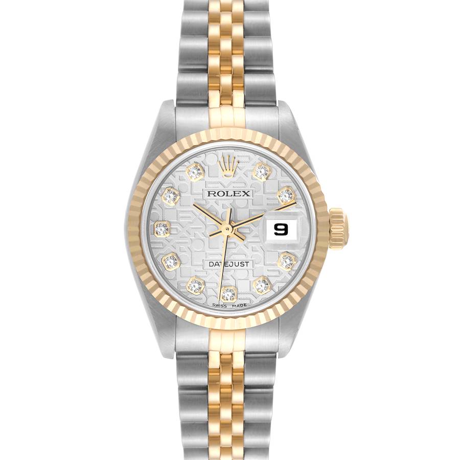 Rolex Datejust Steel Yellow Gold Silver Diamond Dial Ladies Watch 79173 SwissWatchExpo