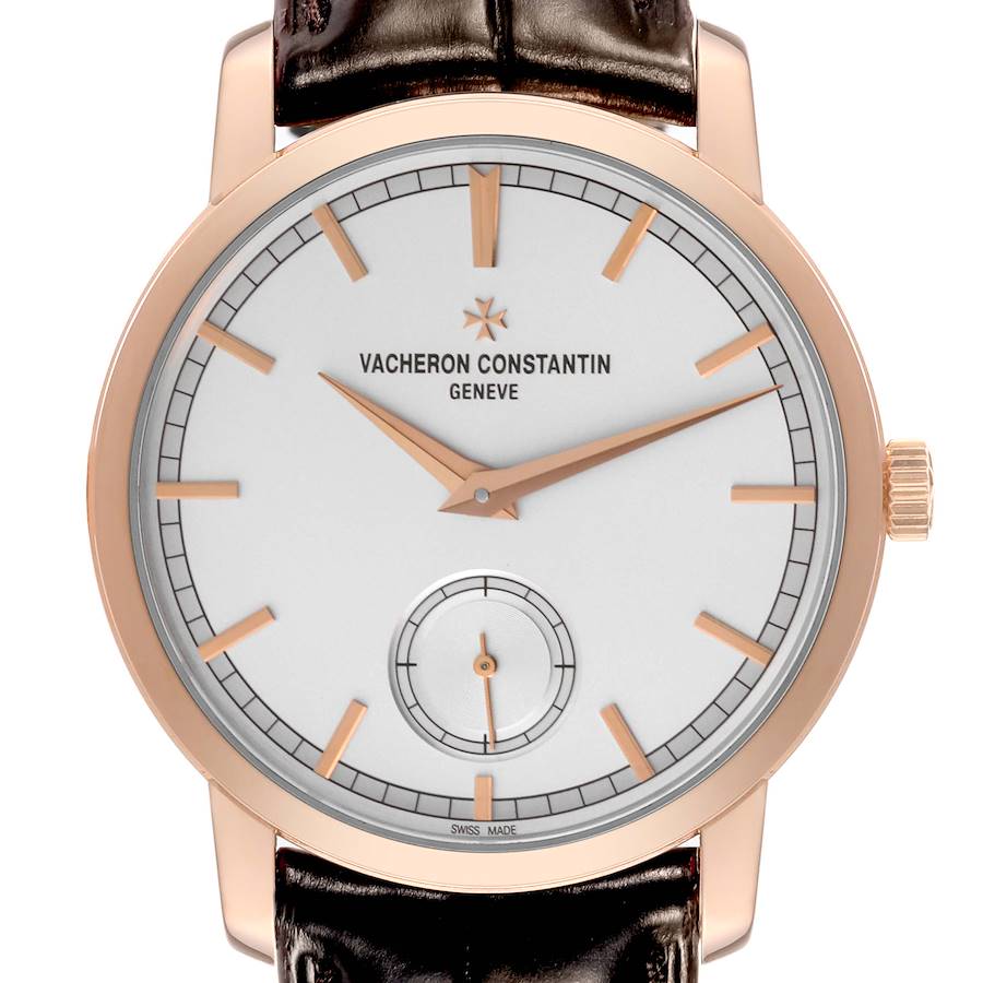 Vacheron Constantin Traditionnelle Silver Dial Rose Gold Mens Watch 82172 SwissWatchExpo