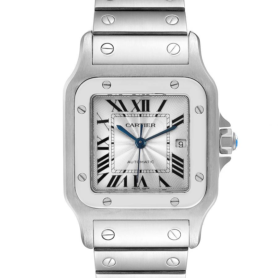 Cartier Santos Galbee Silver Dial Automatic Steel Mens Watch W20055D6 ...