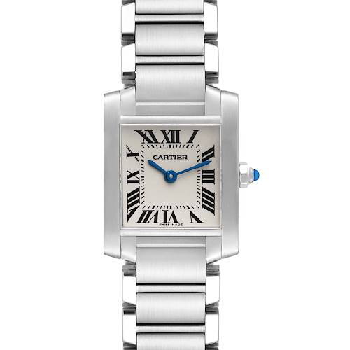 Photo of Cartier Tank Francaise Small Silver Dial Steel Ladies Watch W51008Q3 Box Papers