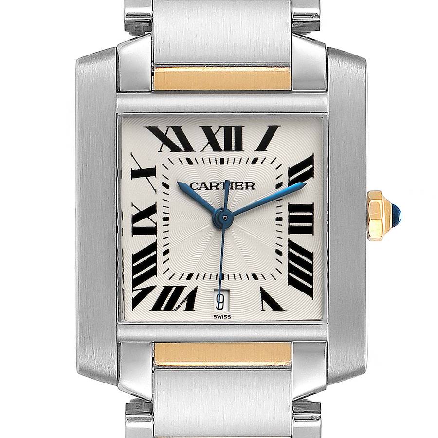 Cartier Tank Francaise Steel Yellow Gold Large Watch W51005Q4 SwissWatchExpo