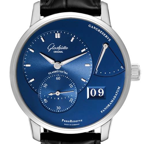 Photo of Glashutte PanoReserve Steel Blue Dial Mens Watch 1-65-01-26-12-35