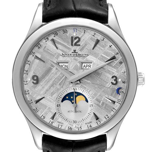 Photo of Jaeger Lecoultre Master Calendar Metiorite Steel Mens Watch Q1558421 176.8.12.S Box Papers