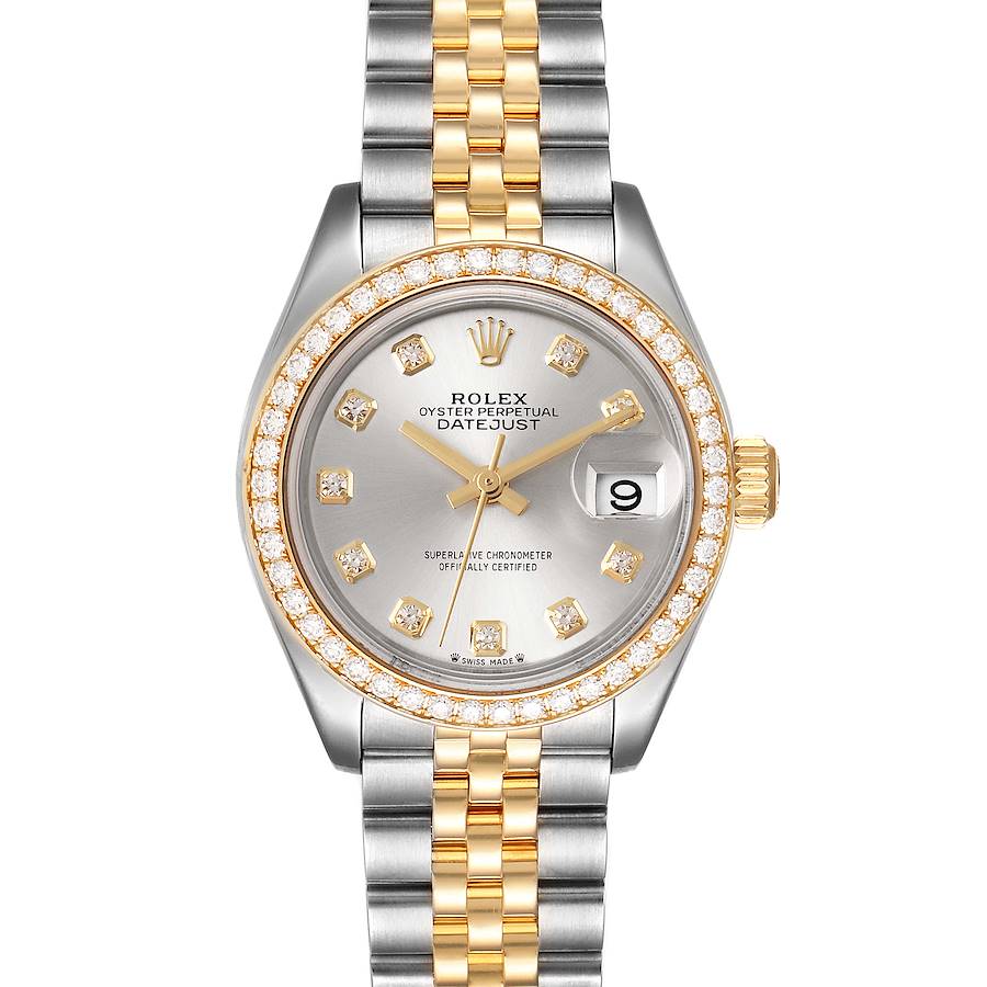 Rolex Datejust 28 Steel Rolesor Yellow Gold Diamond Watch 279383 Box ...
