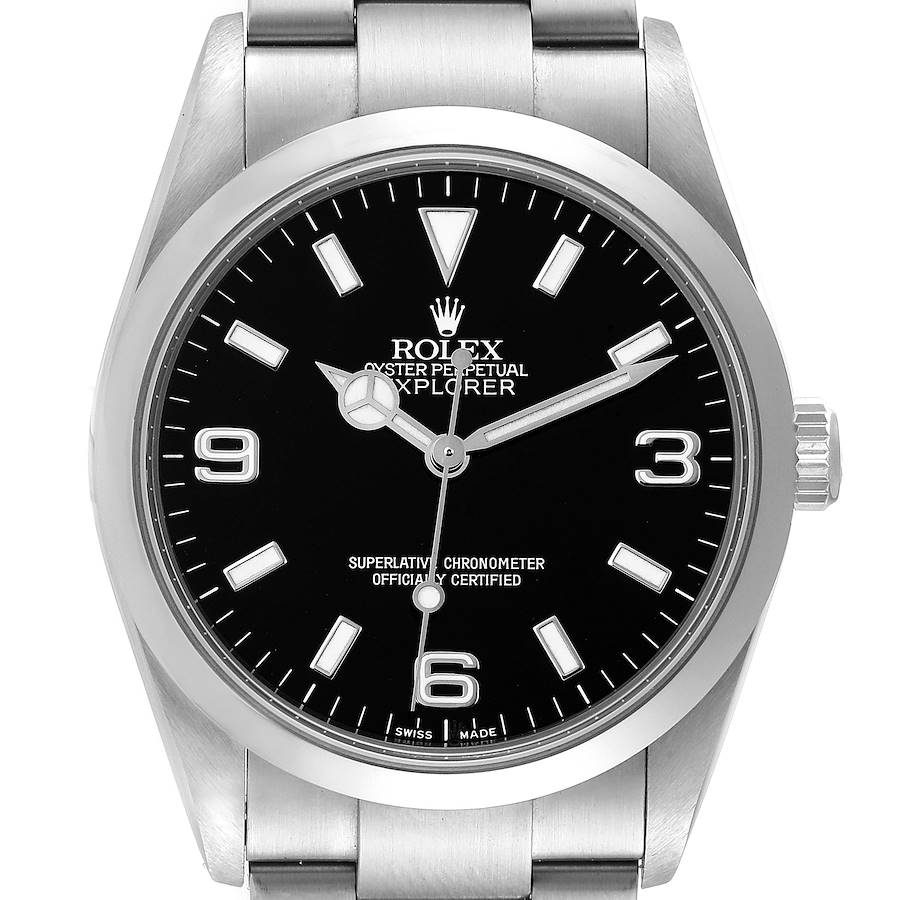 Rolex Explorer I Black Dial Stainless Steel Mens Watch 114270 Unworn NOS SwissWatchExpo