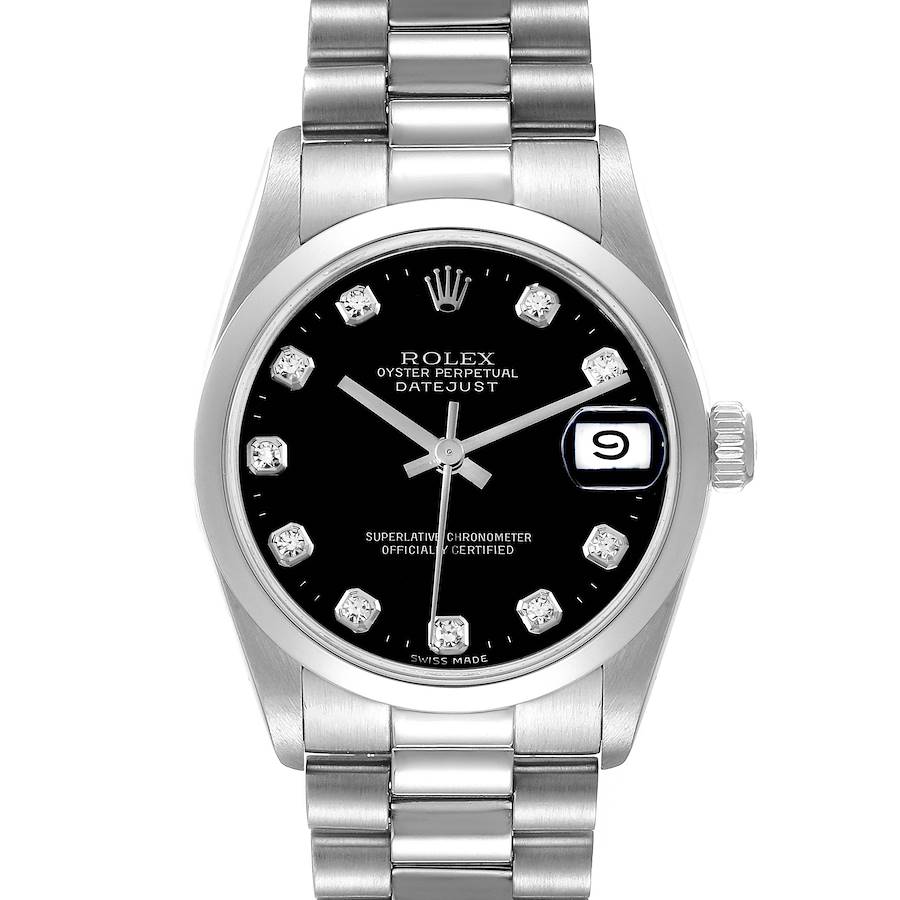 Rolex President Datejust Midsize 31mm Platinum Diamond Ladies Watch 78246 SwissWatchExpo