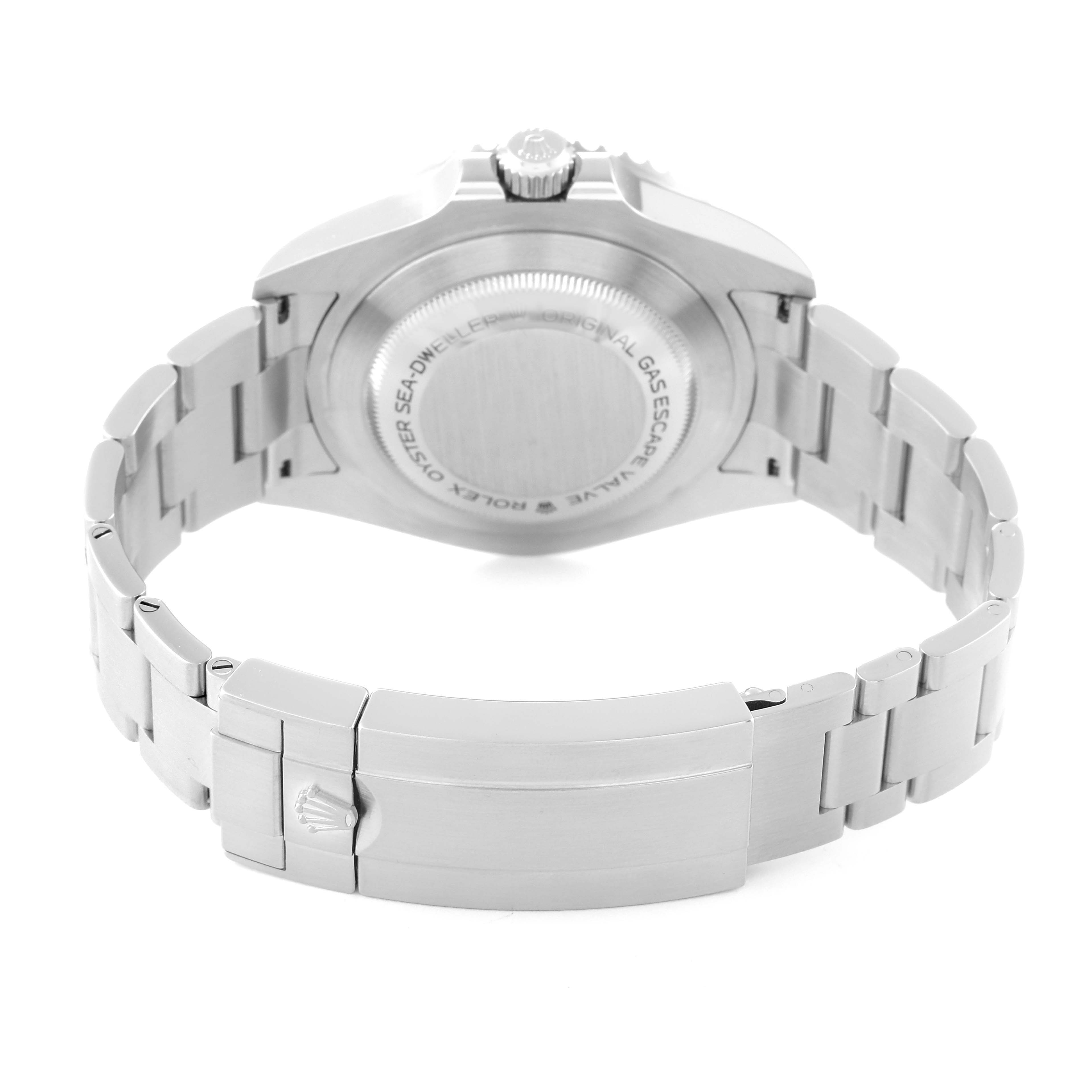 The image shows the back view and bracelet of the Rolex Sea-Dweller 126600 Men's Stainless Steel Black Dial 126600 Men's Stainless Steel Black Dial watch.