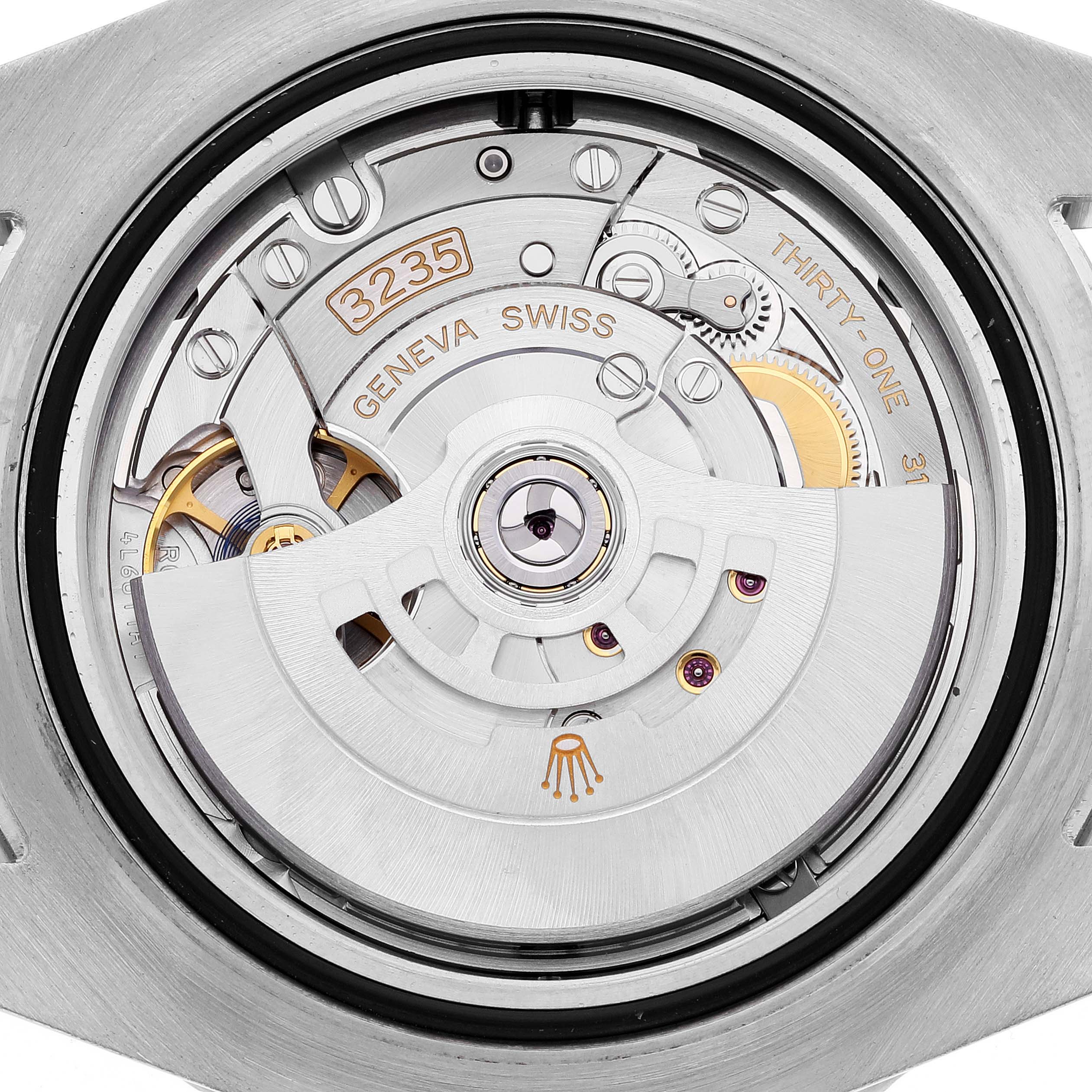 This image shows the back view of a Rolex Sea-Dweller 126603 Men's Stainless Steel Black Dial 126603 Men's Stainless Steel Black Dial, focusing on its internal movement and mechanism details.